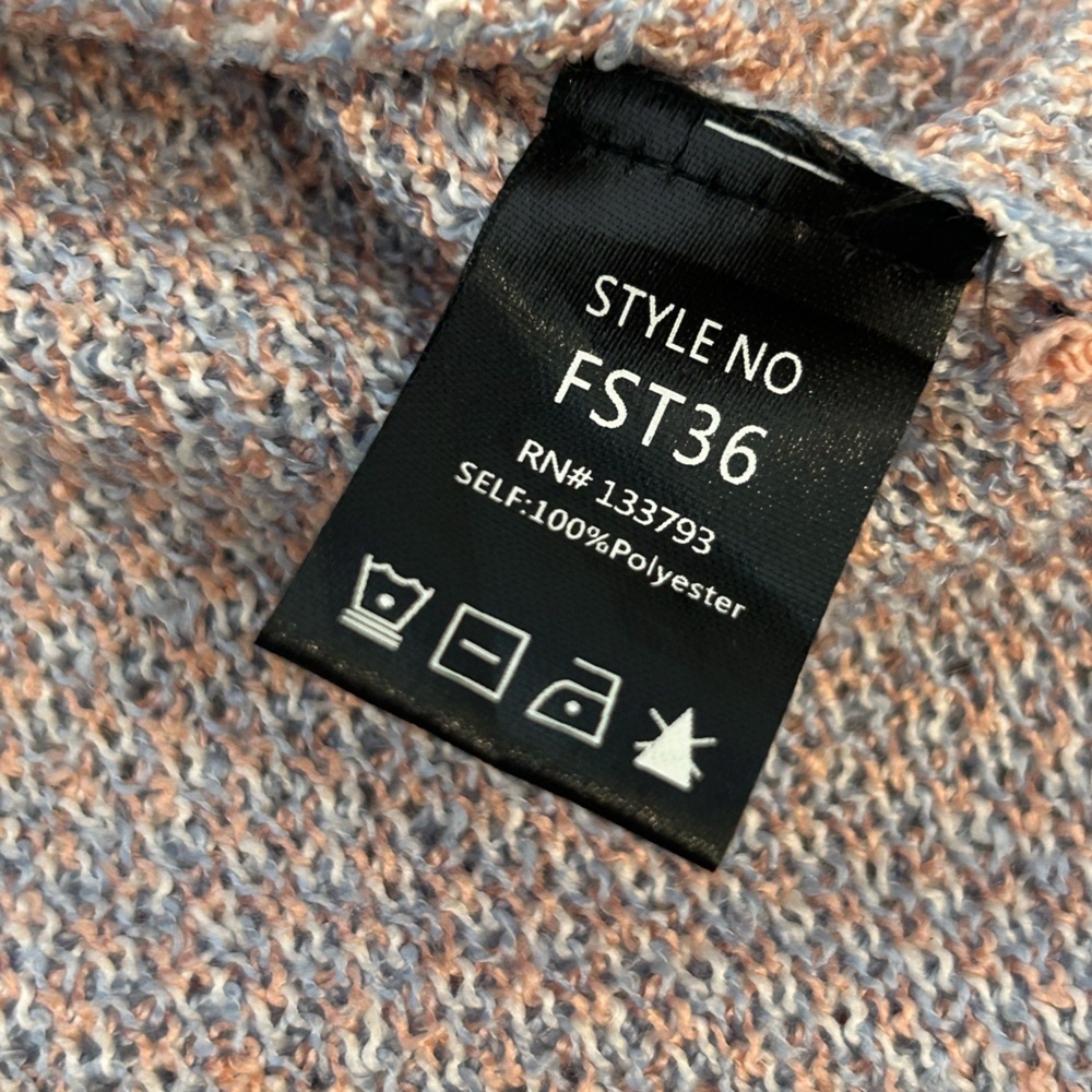 EUC POL Colorblock Abstract Leopard Print Short Sleeve Knit Top Medium Oversized - Picture 4 of 7